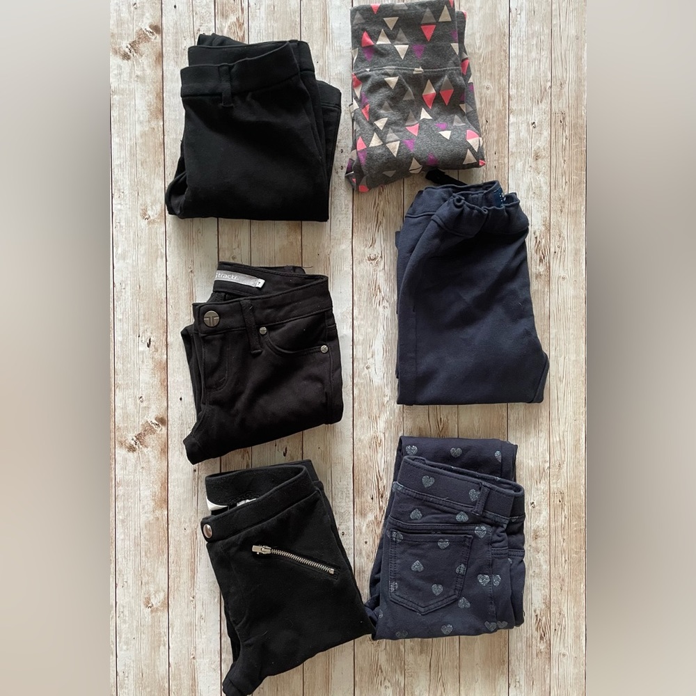Lot of SIX Girls Pants. Sizes 7 and 8.